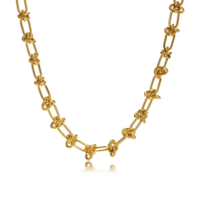 Wholesale street style knot simple naked chain necklace