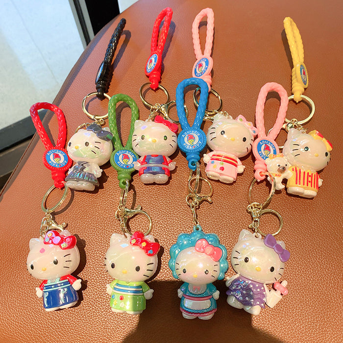 Wholesale Cute Kitten Plated Keychain