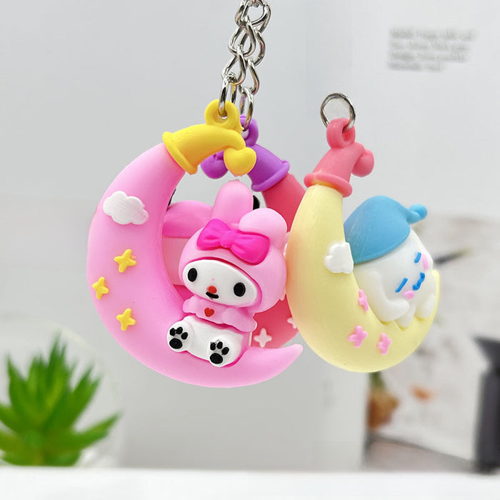 Wholesale Cartoon Sitting Moon Keychain Doll Pendant Keychain Pendant Birthday Gift