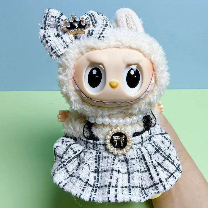 Wholesale  Doll Clothes Vinyl Plush 17cm Doll Cute Dress-Up Casual Outfit Skirt Plush Toy Clothes