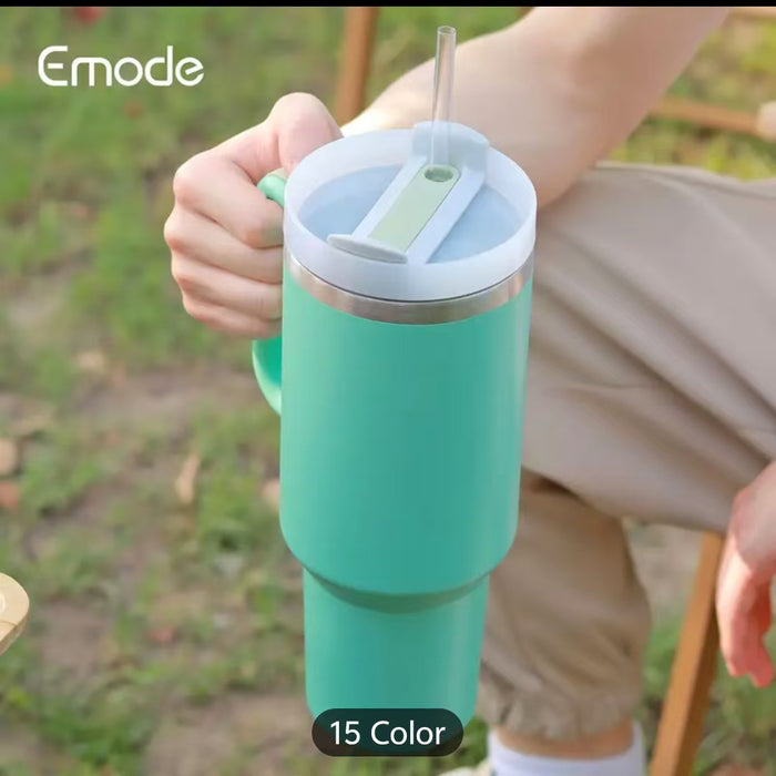 Wholesale 40oz handle car cup double-layer stainless steel ice bullies cup large-capacity thermos cup