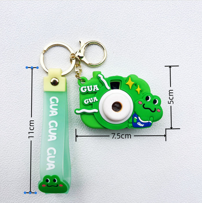 Wholesale PVC Cartoon Rainbow Projection Camera Keychain JDC-KC-WuYi099