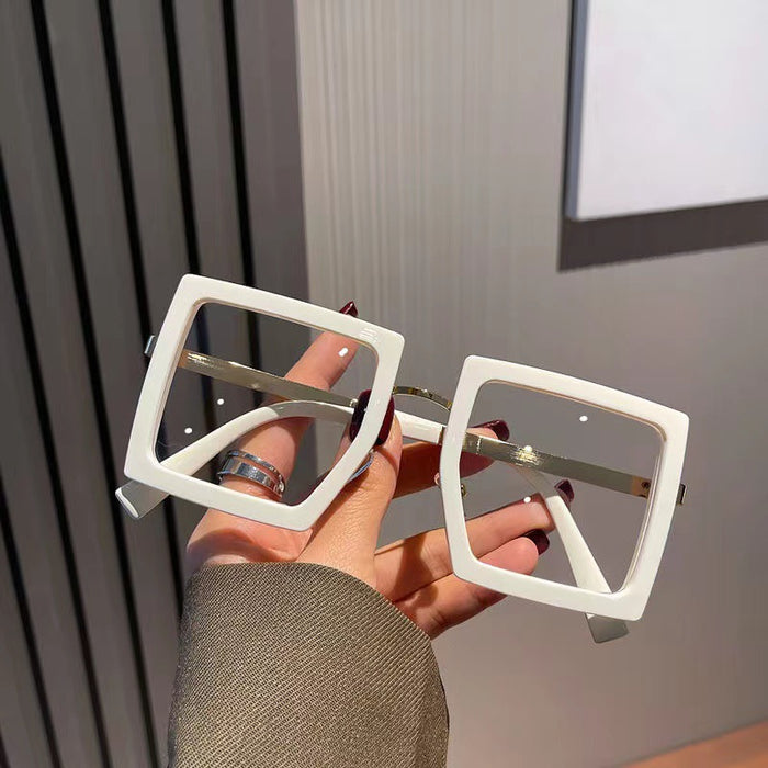 Wholesale large frame square Anti blue light Sunglasses frame female
