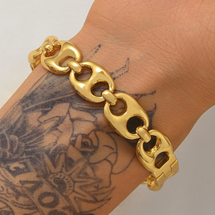 Wholesale Women S Titanium Steel Bamboo Joint Eight Pointed Star Bracelet Pave Design Trendy Everyday Jewelry Accessory
