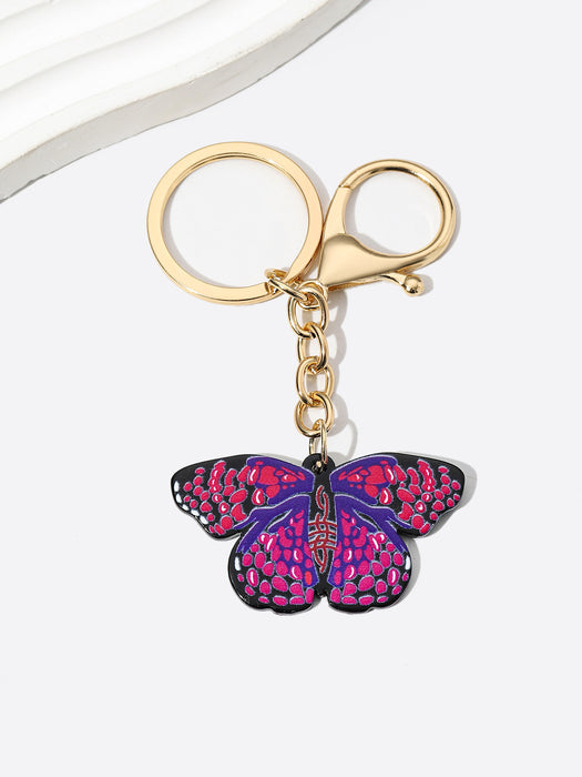 Wholesale Acrylic Colorful Butterfly Keychain JDC-KC-RongR007