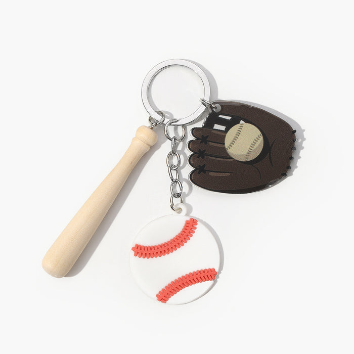 Wholesale Acrylic Baseball Keychain JDC-KC-HuiWen019