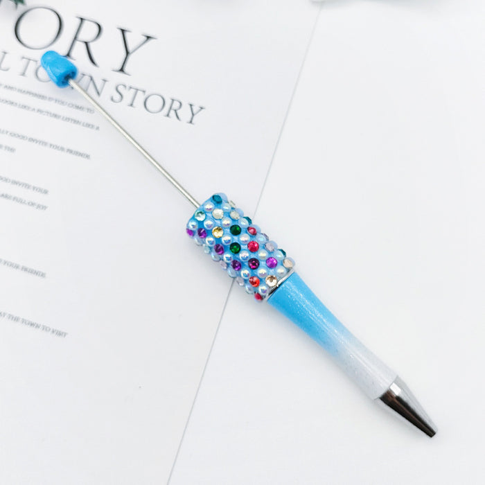 Wholesale Beadable Pens Gradient Color Candy Applied Diamond Pearl Beadable Pen JDC-PN-ShuY008