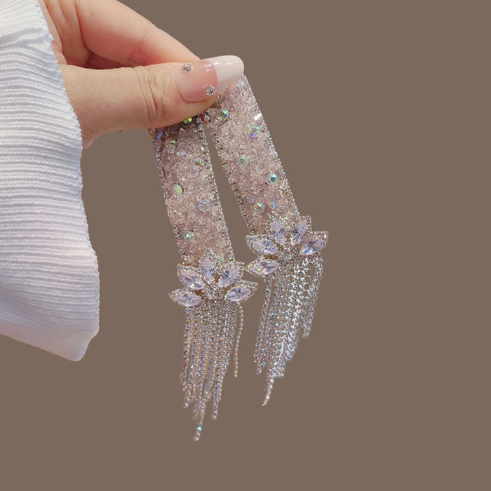 Wholesale Crystal Tassel Hairpin Women's Hair Clip