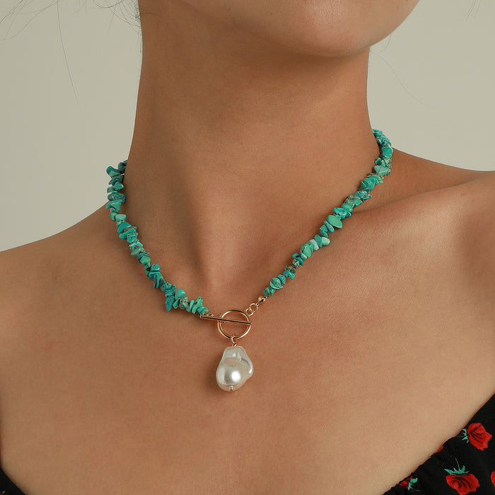 Wholesale Large Turquoise Pearl Necklace