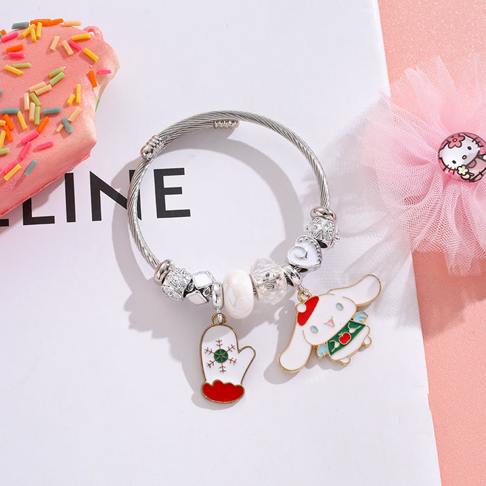 Wholesale Cartoon & Beaded Bracelet Stainless Steel with Bells MOQ≥2