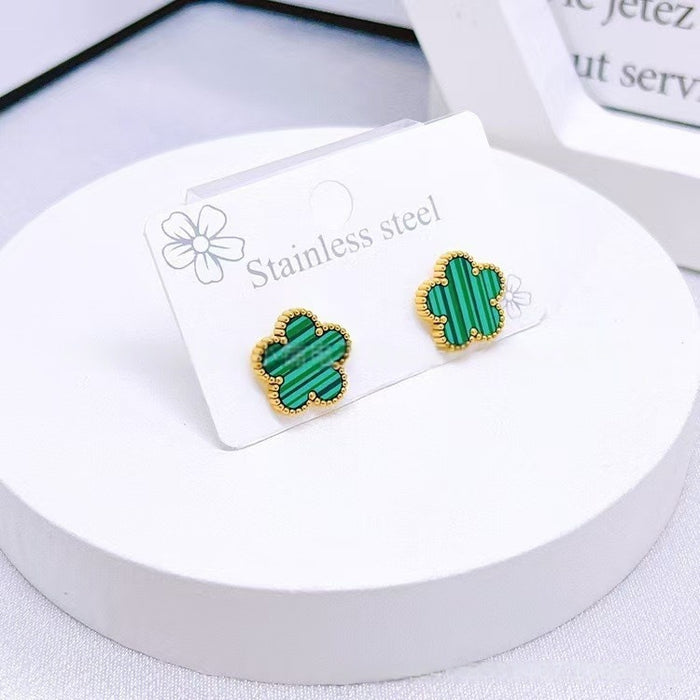 Wholesale Stainless steel clover necklace bracelet earrings