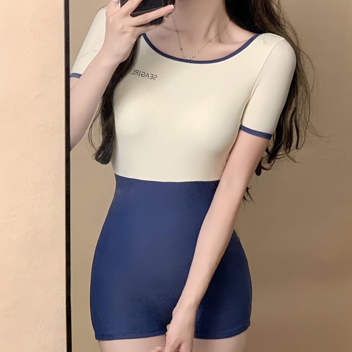 Wholesale Swimsuit, slightly chubby girl, covering her flesh, one-piece racing, conservative hot spring swimming pool, exclusive high-end feeling