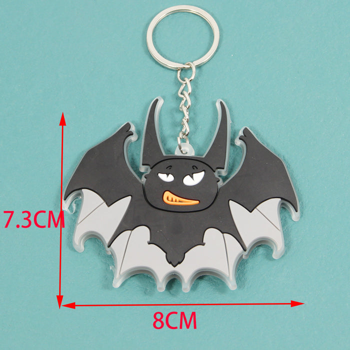 Wholesale 5PCS PVC Halloween Bat Keychain JDC-KC-ShengH007