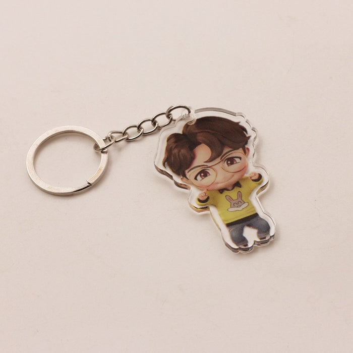 Wholesale Cartoon Frosted Acrylic Keychain JDC-KC-HanTian006