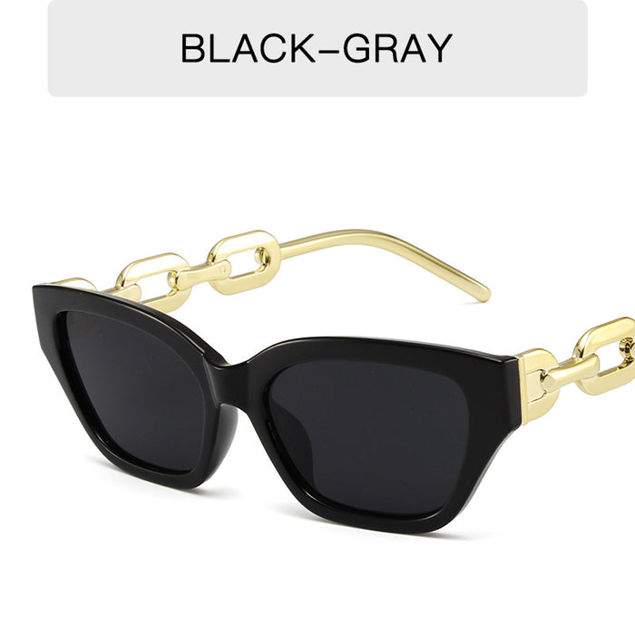 Wholesale Metal Chain Leg Polygon Small Frame PC Sunglasses JDC-SG-MaN021