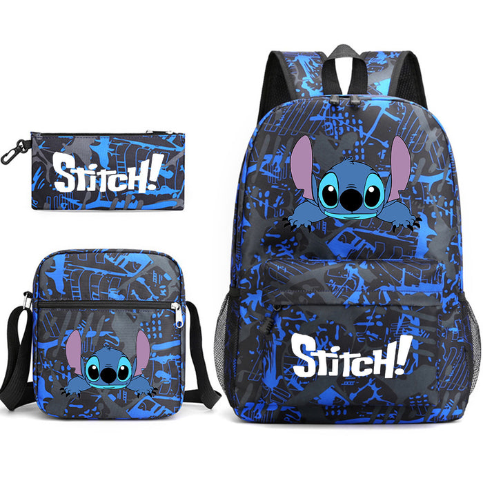 Wholesale Printed Large Capacity Canvas Backpack Three-piece Set JDC-BP-WuDM002