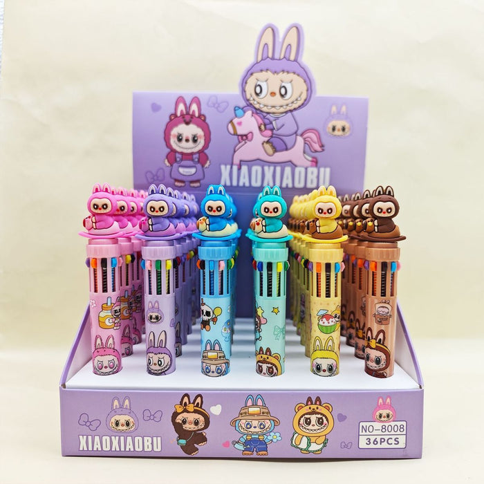 Wholesale Cute cartoon 10-color ballpoint pen