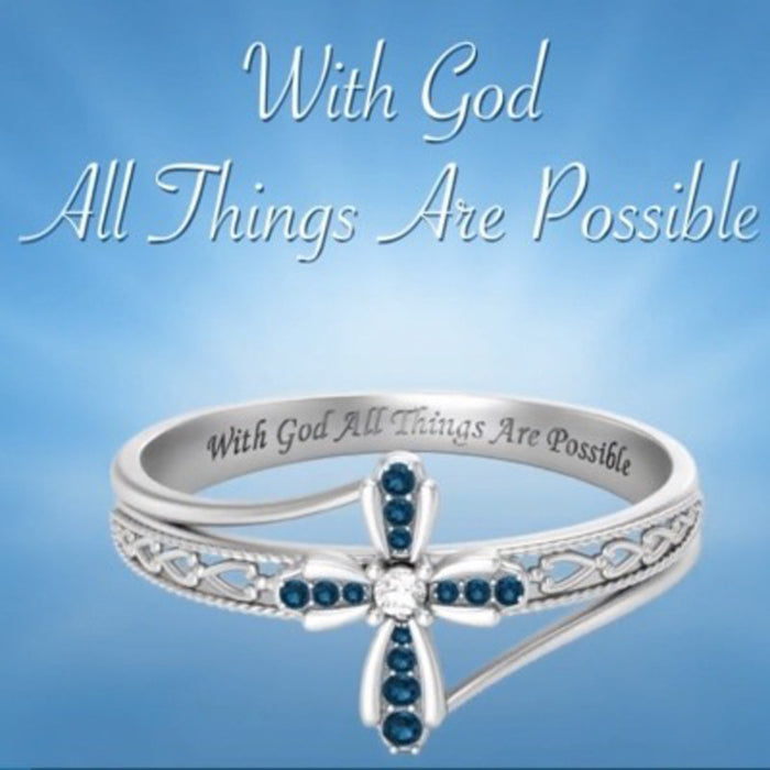 Wholesale Cross flower shaped ring creative hollow diamond inlaid ring jewelry