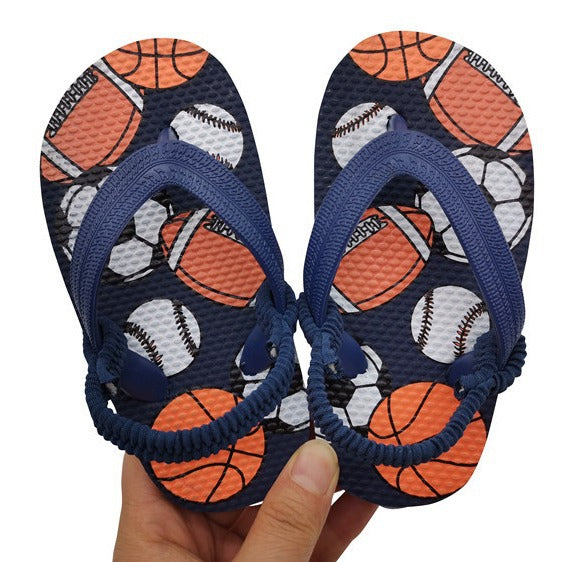 Wholesale  Flip-flops Children's Men's Camouflage Children's Shoes  Cartoon Pinch Soft Bottom  Beach Shoes