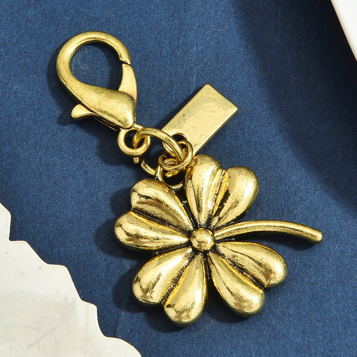 Wholesale Multi Style Dinosaur Clover Heart Animal Gold Alloy Keychain Pendant Fashion Jewelry Accessory