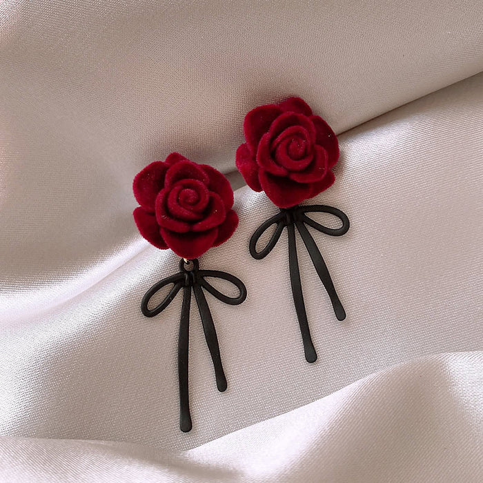 Wholesale   earrings red  tassel earrings S925 earrings