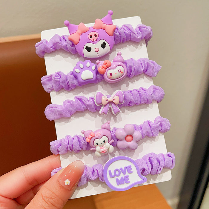 Wholesale Children's Cartoon High Elastic Rubber Band Headband Set (S)JDC-HS-Nuoqi003