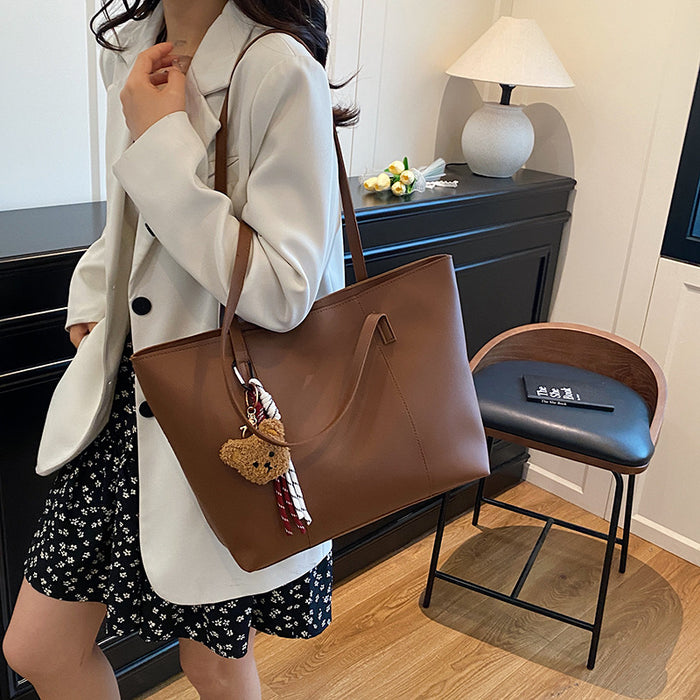 Wholesale Textured underarm bag women' s new simple versatile shoulder bag fashionable large capacity student commuter tote bag