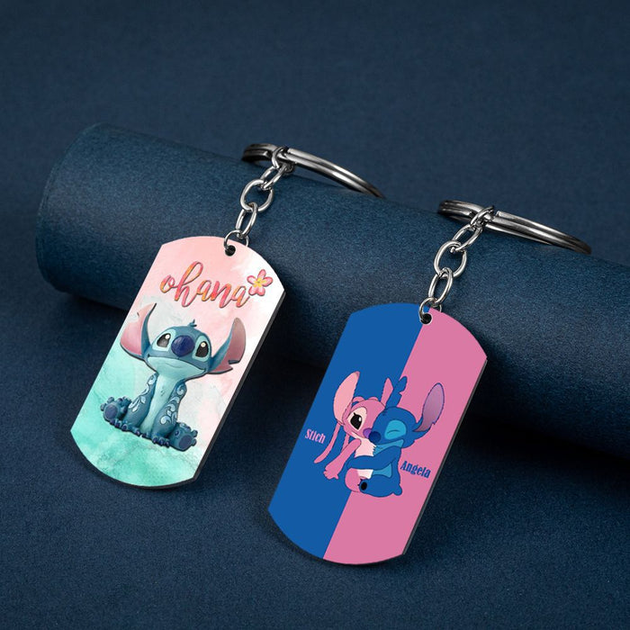 Wholesale Cartoon Color Printing Stainless Steel Keychain JDC-KC-HuanYu028