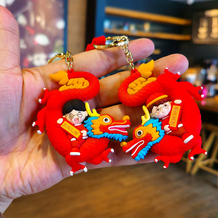 Wholesale Rubber Cartoon Doll Keychain JDC-KC-Tingm192