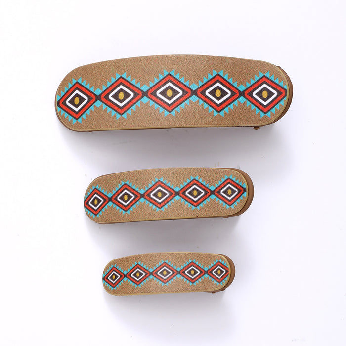 Wholesale retro multi-color sunflower bull head letter pattern hairpin combination suit hairpin