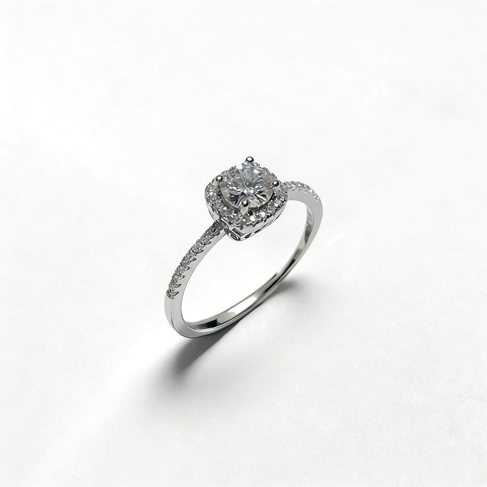Wholesale 925 Silver Moissanite Ring Adjustable Open Design Stylish Jewelry Accessory