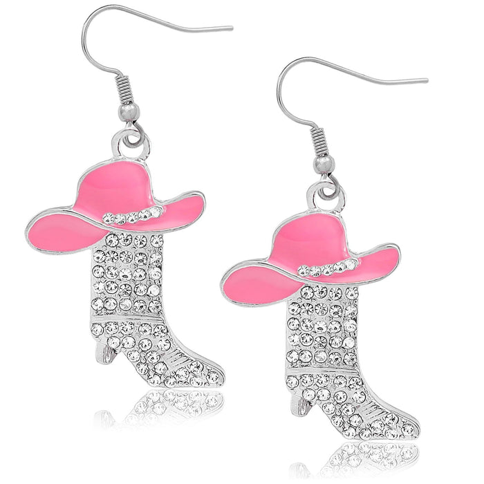 Wholesale Western boots earrings diamond pendant earrings