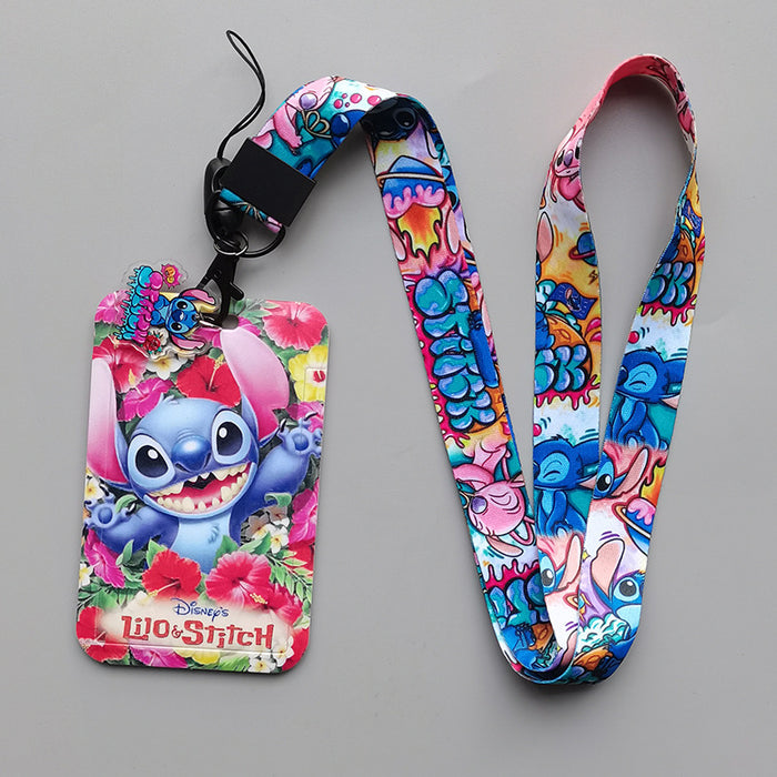 Wholesale Cartoon hard bus card holder student campus card Lanyard Keychains