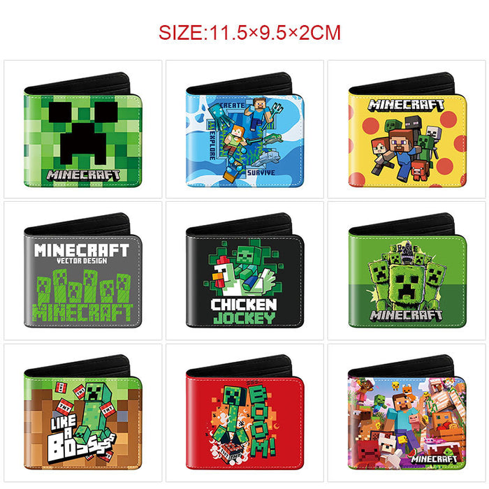 Wholesale PU Leather Large Capacity Short Folding Wallet HD Anime Print Coin Purse For Students Trendy Gift