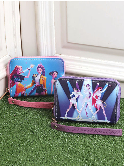 Wholesale K-Pop Cartoon Kids'  and Girls'  Handheld Coin Purse