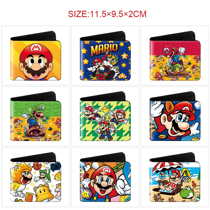 Wholesale Anime Cartoon Print PU Leather Bi Fold Wallet Street Fashion Unisex Student Wallets Waterproof Full Color Design Fashion Accessory Resale