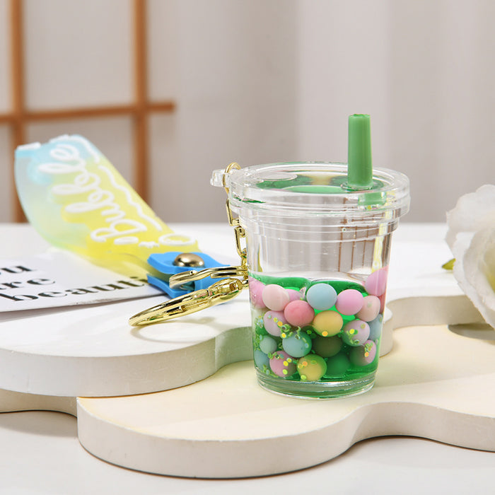 Wholesale Cute Beaded Sand Bottle Keychain