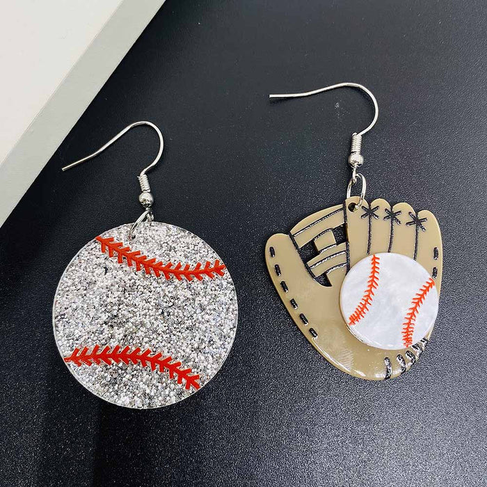 Wholesale Baseball Earrings Basketball Football Rugby Jersey Acrylic Earrings Jewelry Sports Events