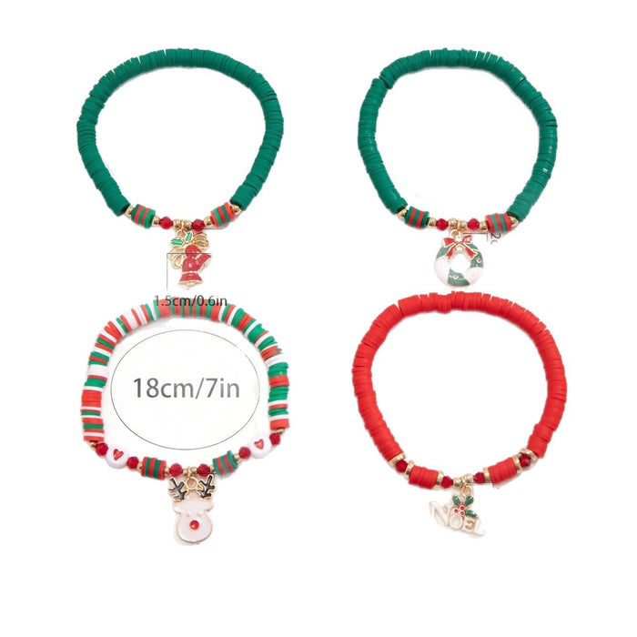 Wholesale Christmas ornaments colorful polymer clay bead set