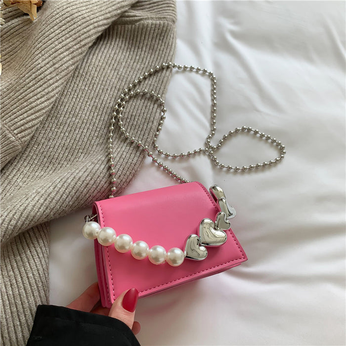 Wholesale PU New Style Pearl Mini Square Bag JDC-SD-YuanDuo070