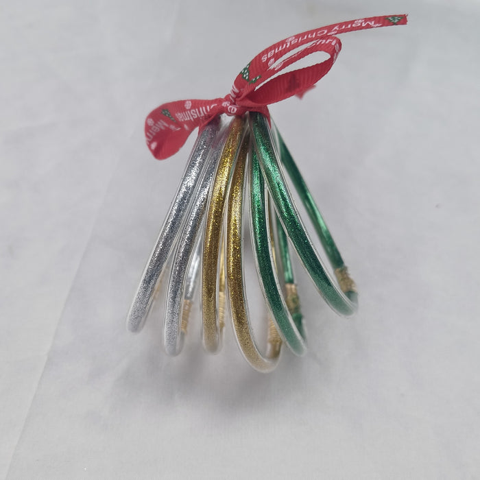 Wholesale Christmas Theme Silicone Gold Powder Bracelet