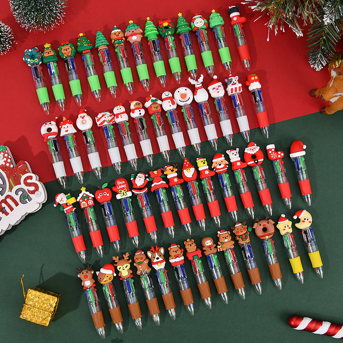 Wholesale Four-color ballpoint pen cute cartoon multi-color pen