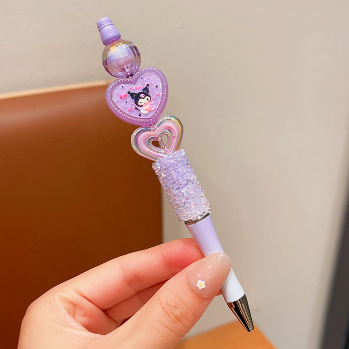 Wholesale Crystal Flash Diamond Rotary Gel Pen Dream Student Beaded Pen Cartoon Signature Pen