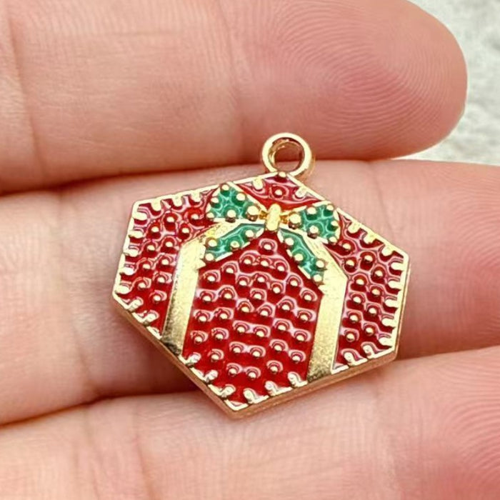 Wholesale 10pcs DIY alloy oil drip ,  reindeer,  deer,  bell,  snowman Christmas decoration accessories Pendant