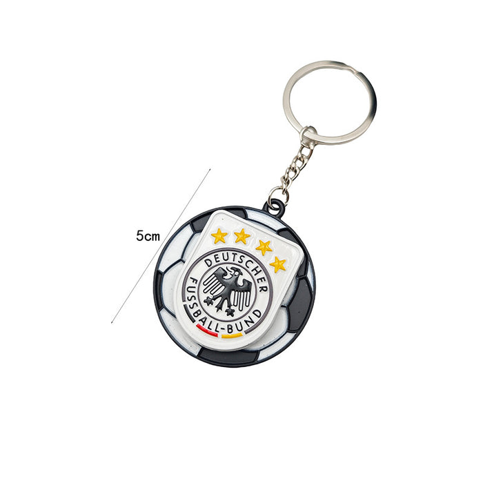 Wholesale Rotatable Football Club Team Keychain