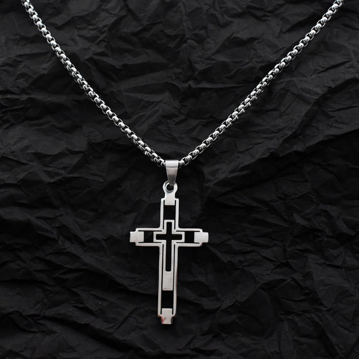 Wholesale Alloy Cross Pendant Men's Necklace JDC-NE-DanY004