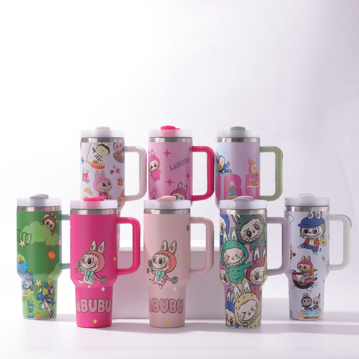 Wholesale 40oz Stainless Steel Tumbler with Handle and Straw Chic Drinkware MOQ≥2