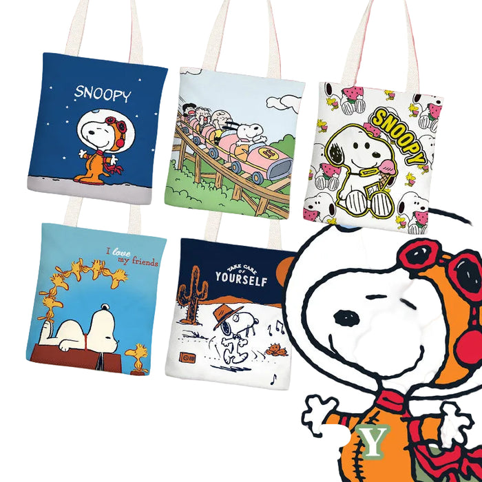 Wholesale Cute cartoon pattern canvas shoulder bags