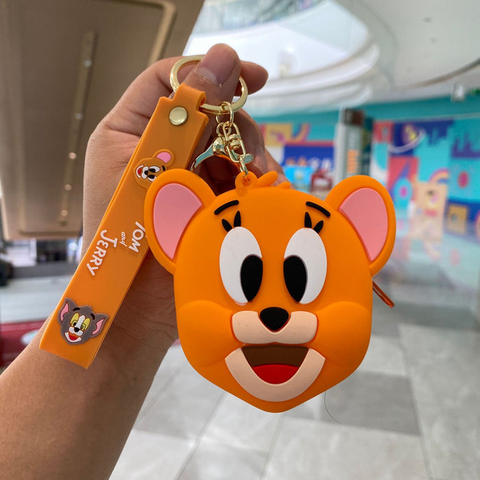 Wholesale PVC Cartoon Coin Purse Keychain JDC-KC-PengYu019