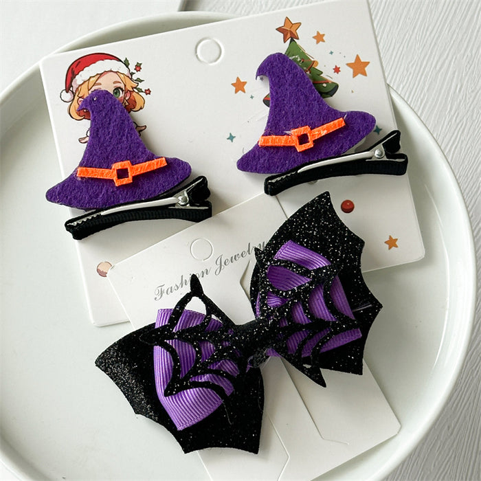 Wholesale Halloween New  Hairpin,   Pumpkin Headdress,  Holiday Supplies,  Mesh Little Monster Hairpin,  Funny Little Gift